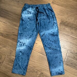 Scorpio Sol Blue Marbled‎ Tie Dye Joggers SZ S